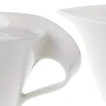 Villeroy & Boch New Wave 2-Piece White Porcelain Sugar and Creamer Set thumbnail 2