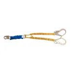 Werner DeCoil Stretch Twin Leg Lanyard with DCELL Shock Pack and Rebar Hooks, 6 ft. thumbnail 3