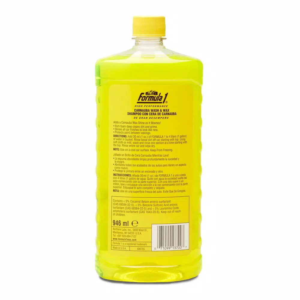Formula 1 Carnauba Wash and Wax, 32 oz.