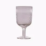 Split P Hammered Glass 10 oz. Wine Glass Set, Clear (Set of 6) thumbnail 1