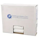 Inteplast Perforated High-Density 4 Gallon Trash Can Liners, 17 x 18 in., Clear, 2000 Count thumbnail 2
