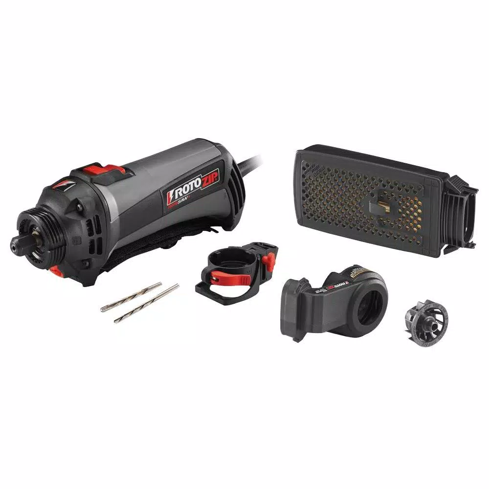 Rotozip RotoSaw+ 6 Amp Corded Variable Speed Spiral Saw Kit with Dust Vault (6-Piece)