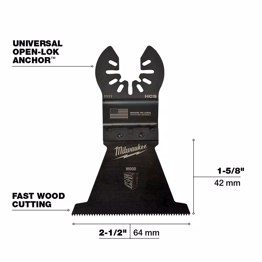 Milwaukee OPEN-LOK 6-Piece Universal Fit Oscillating Multi-Tool Blade Kit