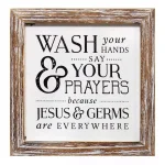 Stratton Home Decor Wash Your Hands Say Your Prayers Metal & Wood Wall Art thumbnail 2