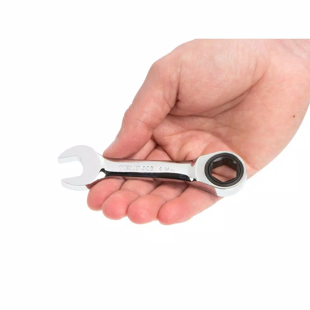 TEKTON 8-Piece Stubby Ratcheting Combination Wrench Set, 5/16 in. to 3/4 in.
