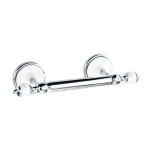 MODONA 4-Piece Bathroom Accessories Set, White Porcelain and Polished Chrome thumbnail 3