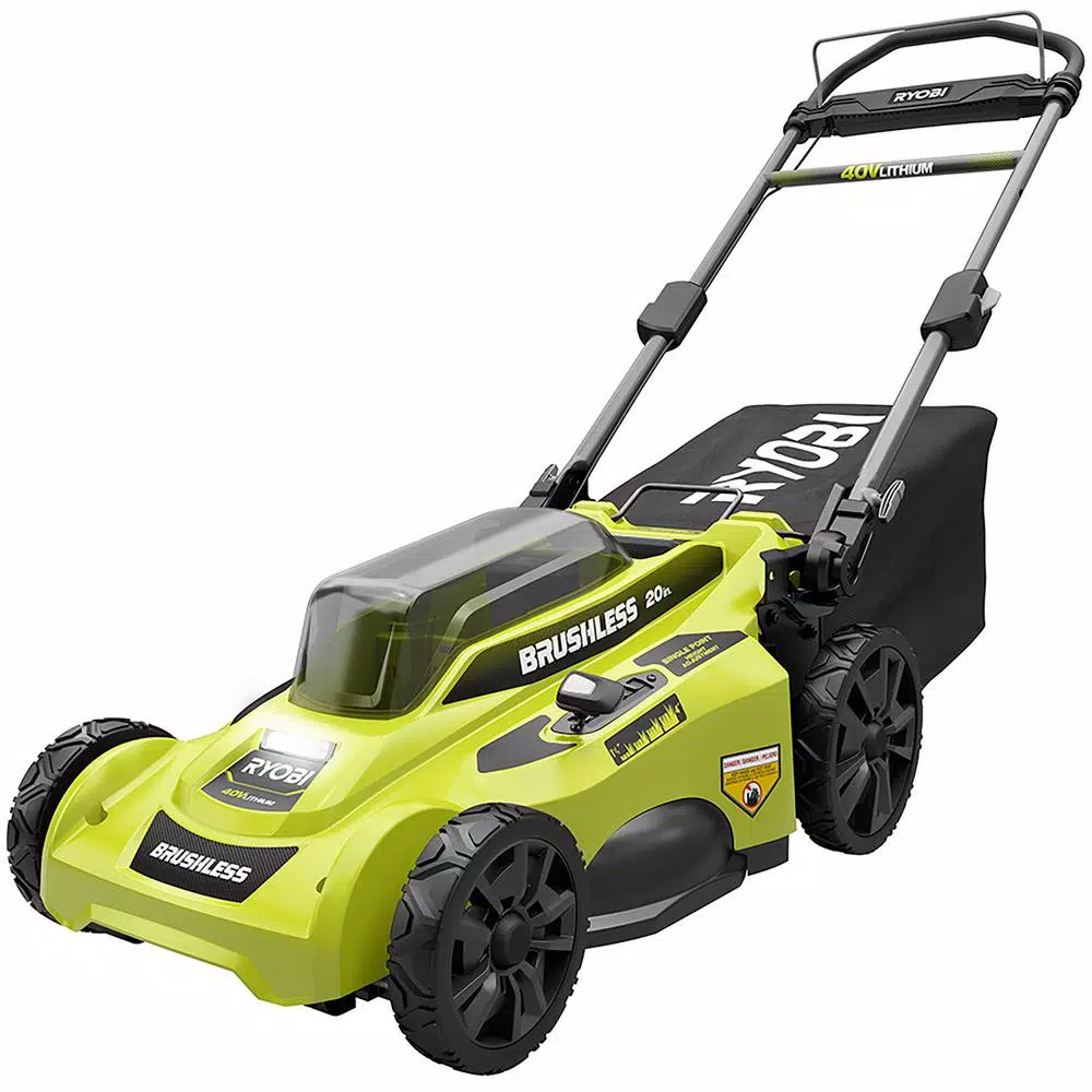 RYOBI 40V 20 in. Brushless Cordless Push Lawn Mower with 6 Ah Battery and Charger Included