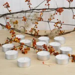 LUMABASE Mega Extra Large White Tea Light Candles, Unscented Paraffin Wax, 12-Count thumbnail 3