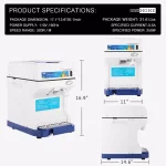 VIVOHOME Blue Ice Crusher & Snow Cone Maker Machine, 250W High Speed Shaver thumbnail 6