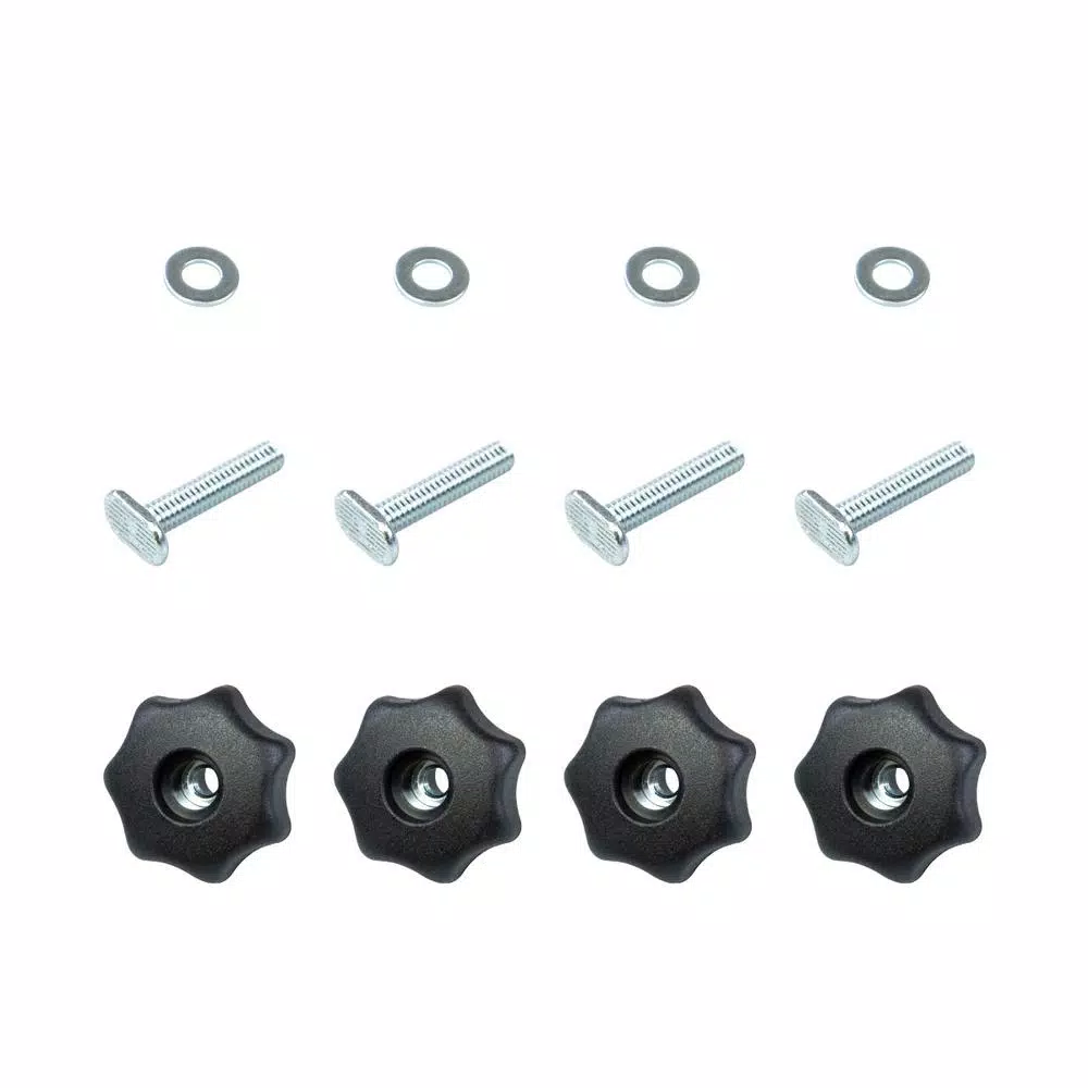 POWERTEC 7-Star T-Track Knob Kit with 5/16 in.-18 Bolts and Washers, Set of 4