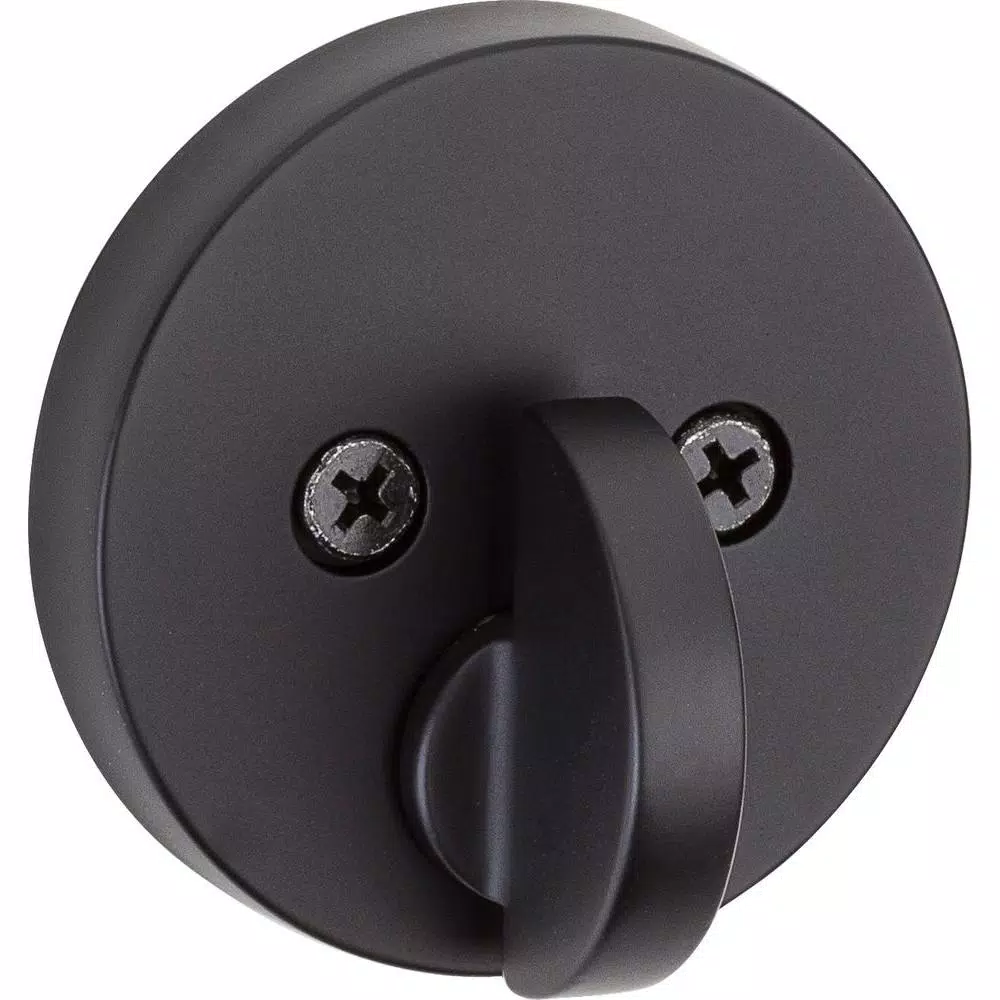 Kwikset Uptown Single Cylinder Deadbolt, Matte Black, SmartKey Security, ANSI Grade 1