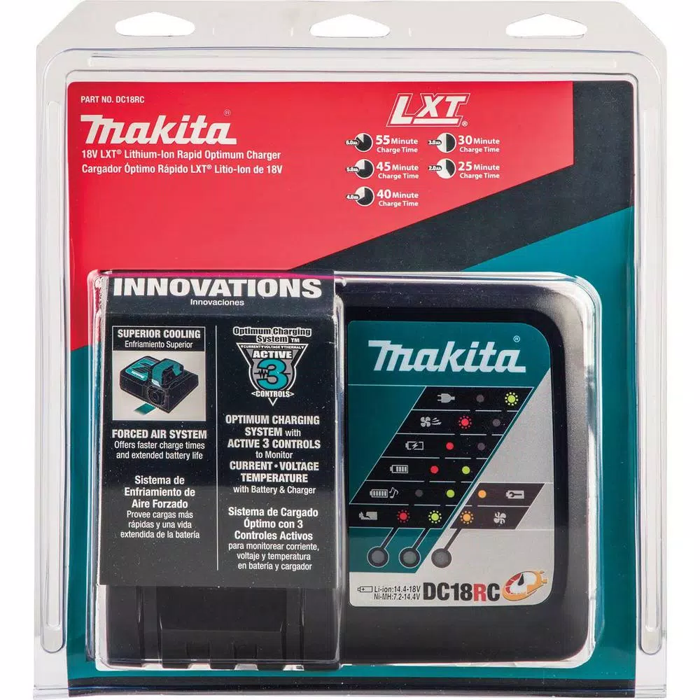 Makita 18V LXT Lithium-Ion 4.0 Ah Battery and Rapid Optimum Charger Starter Pack with Bonus Handheld Vacuum