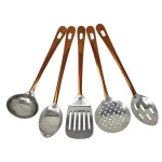 LavoHome 5-Piece Copper and Stainless Steel Serving Utensil Set - Professional Kitchen Tools thumbnail 1