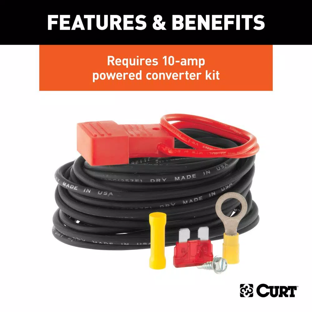 CURT 3-to-2-Wire Powered Taillight Converter, 4-Way Flat Output