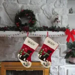 Glitzhome 20 in. Dog Design Hooked Christmas Stockings, Acrylic and Polyester (2-Pack) thumbnail 6