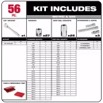 Milwaukee 153-Piece SAE and Metric Ratchet and Socket Mechanics Tool Set, 1/4 in., 3/8 in., and 1/2 in. Drive thumbnail 3