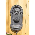 Kenroy Home Royal Resin Wall Fountain with Lion Head Design and LED Light, Zinc Finish thumbnail 13