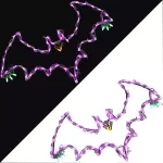 Haunted Hill Farm Flying Bats LED Halloween Window Lights, Set of 2 thumbnail 8
