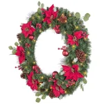 Home Accents Holiday 36 in. Berry Bliss Pre-Lit Artificial Christmas Wreath with Warm White LED Lights and Timer thumbnail 4