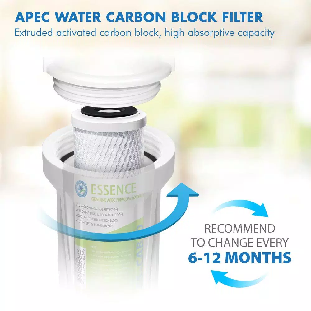 APEC Water Systems APEC Essence 10 in. Carbon Block Replacement Filter for ROES-50, ROES-PH75, and ROES-UV75