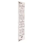 Pinnacle Patton Wall Decor Farmhouse Rules Rustic White Wood Plank Barn Door Sign, 47.5 x 13.5 in. thumbnail 3