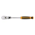 GEARWRENCH 1/4 in. Drive 90-Tooth Locking Flex Head Teardrop Ratchet, 8 in. thumbnail 5