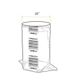 POWERTEC 20 in. x 43 in. Clear Plastic Dust Collection Bags, 5-Pack thumbnail 2