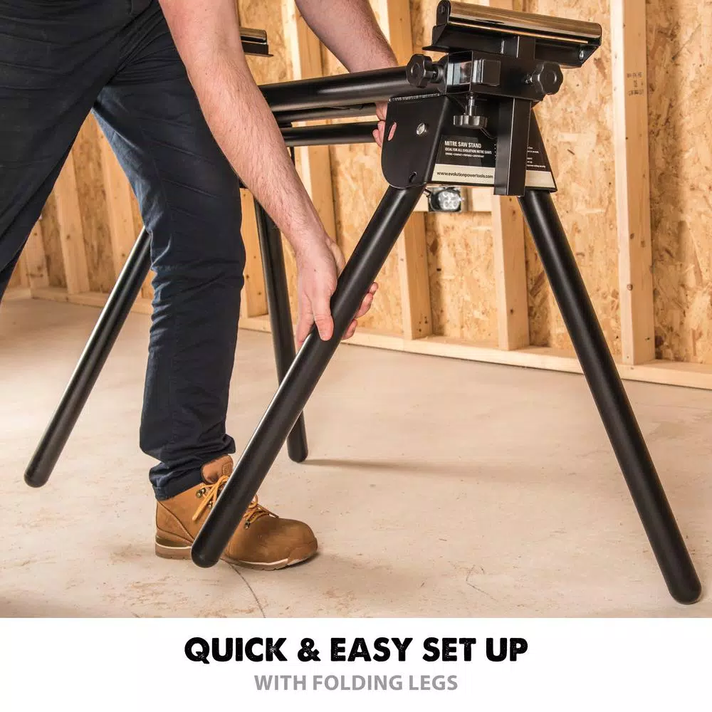 Evolution Power Tools Evolution Compact Folding Miter Saw Stand with Quick Release Mounting Brackets