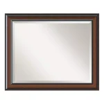 Amanti Art Cyprus 32.75 in. W x 26.75 in. H Walnut Wood Framed Beveled Edge Rectangular Bathroom Mirror thumbnail 4
