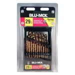 BLU-MOL 29-Piece Titanium M2 High Speed Steel Twist Drill Bit Set with Index Case thumbnail 3