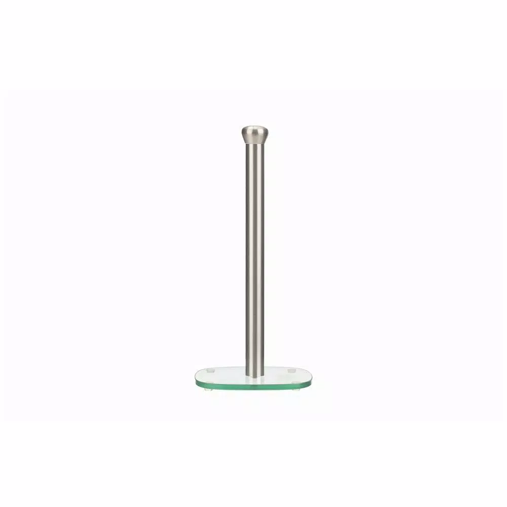 Jiallo Stainless Steel Paper Towel Holder with Weighted Glass Base