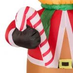 Glitzhome 8 ft. Lighted Inflatable Reindeer Christmas Decor with LED Lights thumbnail 3