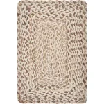 LR Home Natural and Bleached Jute Woven Placemats, 19 x 13 in. (Set of 4) thumbnail 1