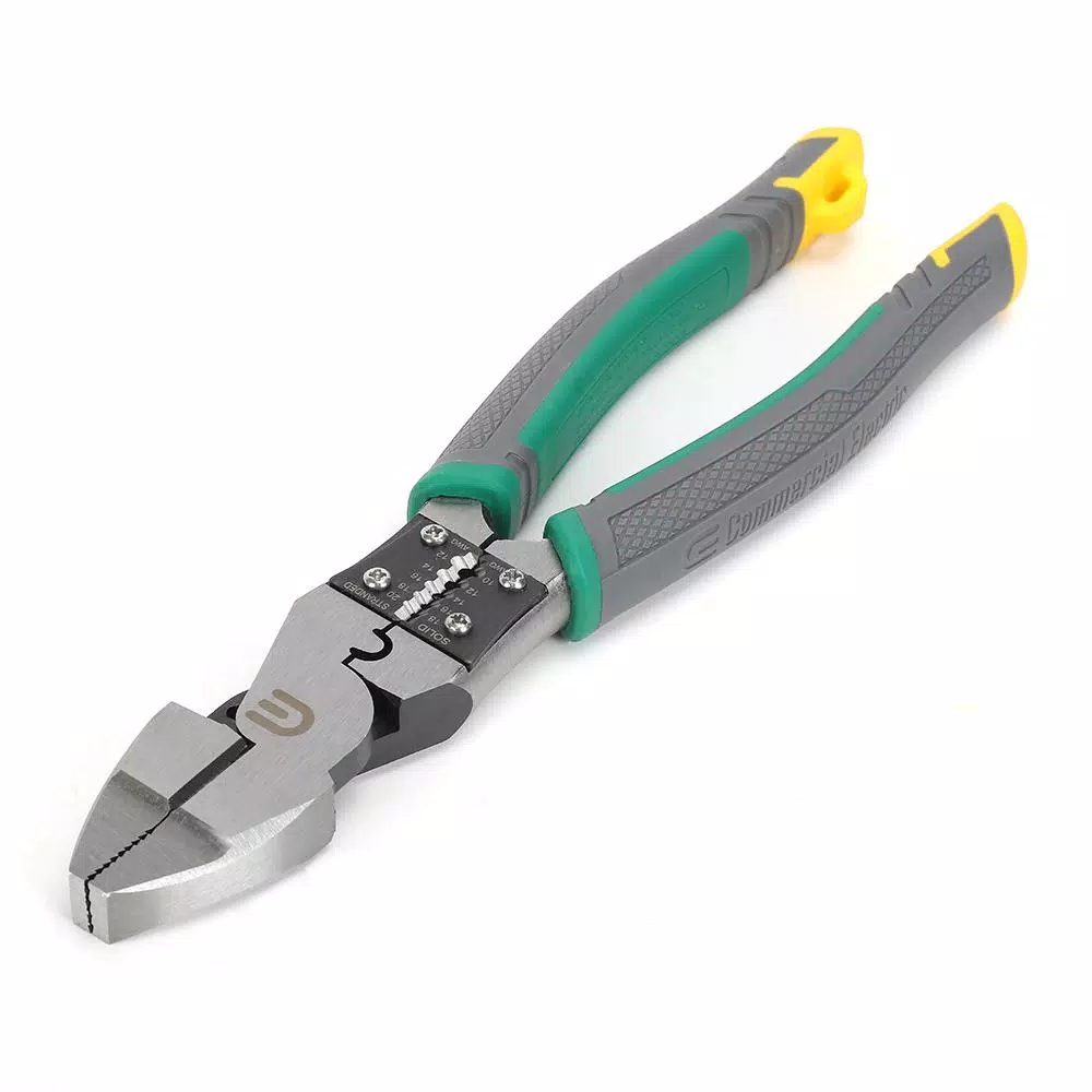 Commercial Electric 9 in. High-Leverage Multi-Purpose Linesman Pliers