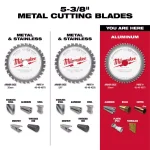 Milwaukee 5-3/8 in. 50T Carbide Aluminum and Metal Cutting Circular Saw Blade thumbnail 4