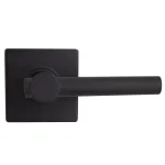 Defiant Highland Matte Black Passage Door Lever with Square Rose thumbnail 8