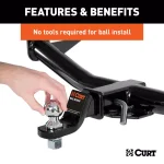 CURT Switch Ball Trailer Ball Set - 1-7/8", 2" & 2-5/16" Balls with 1" x 2-1/4" Shank thumbnail 2