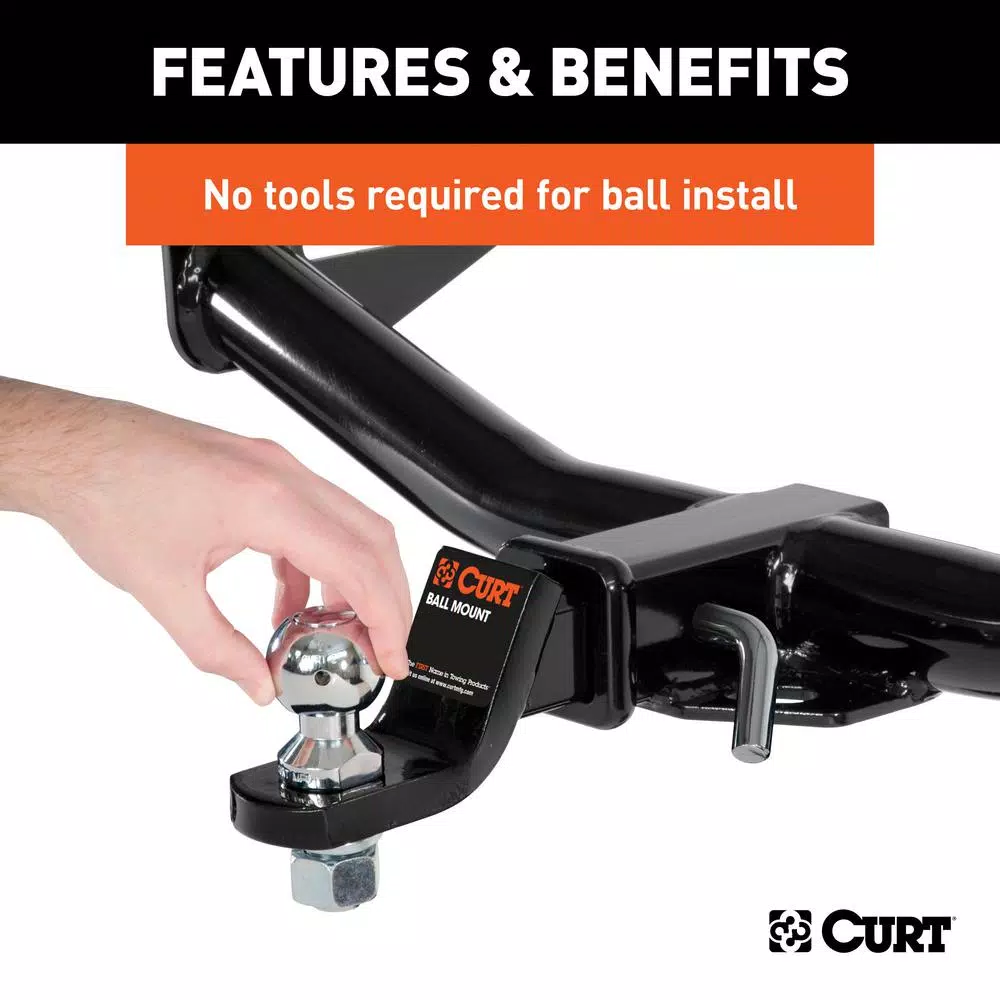 CURT Switch Ball Trailer Ball Set - 1-7/8", 2" & 2-5/16" Balls with 1" x 2-1/4" Shank