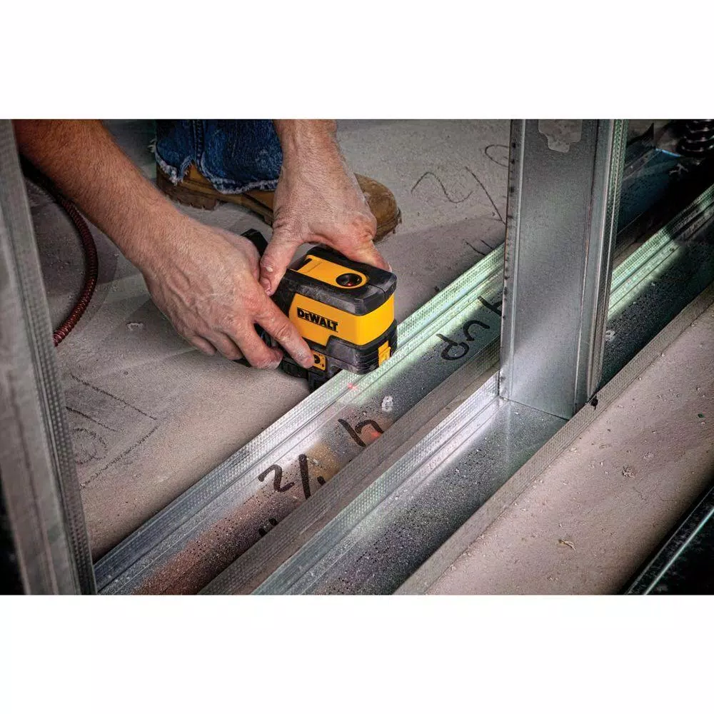 DEWALT Red Self-Leveling Cross-Line and Plumb Spot Laser Level with Case