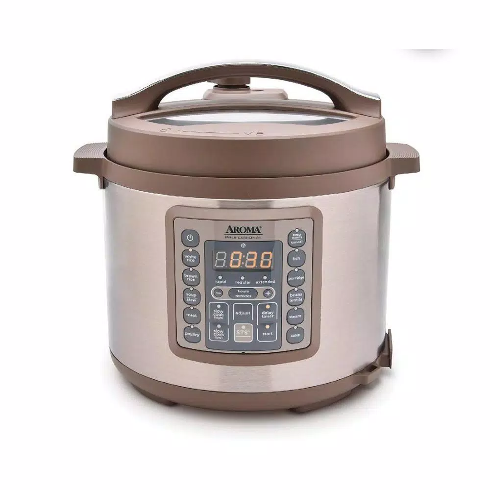 AROMA 4 Qt. Brown Electric Multi-Cooker Pressure Cooker with Aluminum Inner Pot
