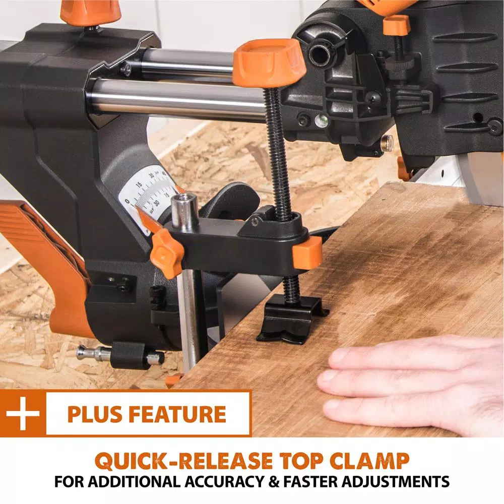 Evolution Power Tools Evolution R255SMSDB+ 10 in. 15 Amp Dual Bevel Sliding Miter Saw with Laser Guide
