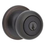 Kwikset Cove Keyed Entry Door Knob, Venetian Bronze thumbnail 1