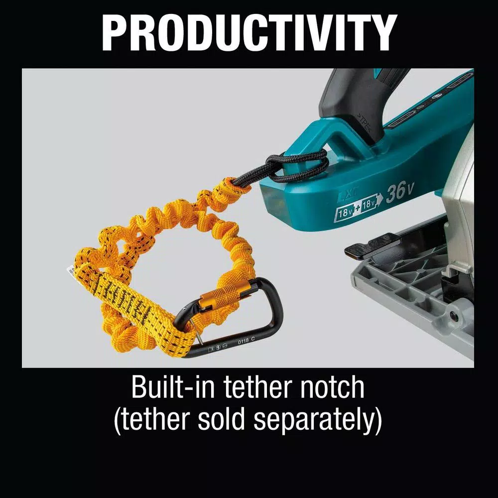 Makita 18V X2 LXT Brushless 7-1/4" Cordless Circular Saw Guide Rail Compatible Base (Tool-Only)