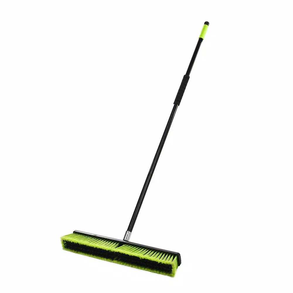 Alpine Industries 24 in. 2-in-1 Squeegee Push Broom, Multi-Surface Indoor/Outdoor (3-Pack)