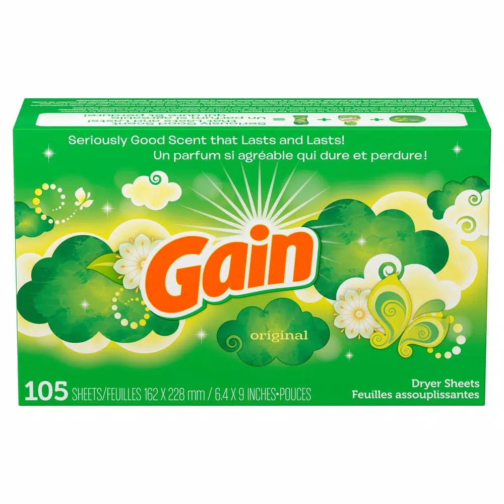 Gain Moonlight Breeze Dryer Sheets, Original Scent, 105-Count (6-Pack, 630 Sheets Total)