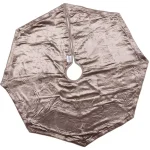 VHC Brands 48 in. Allura Dove Grey Glam Christmas Tree Skirt with Silver and Taupe Diamond Trim thumbnail 2