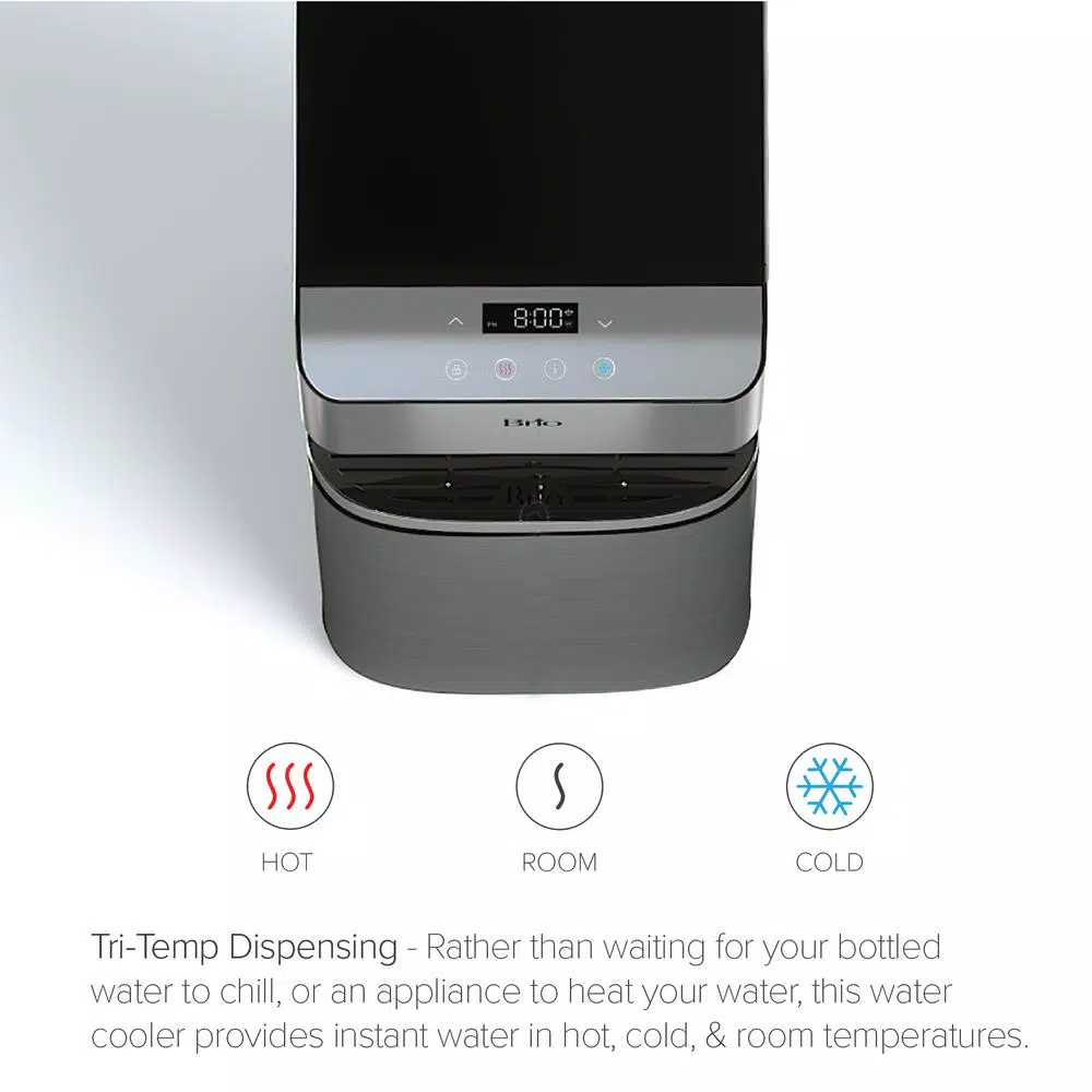 Brio Moderna Tri-Temp Bottleless Water Cooler with UV Self-Cleaning & Stainless Steel Finish