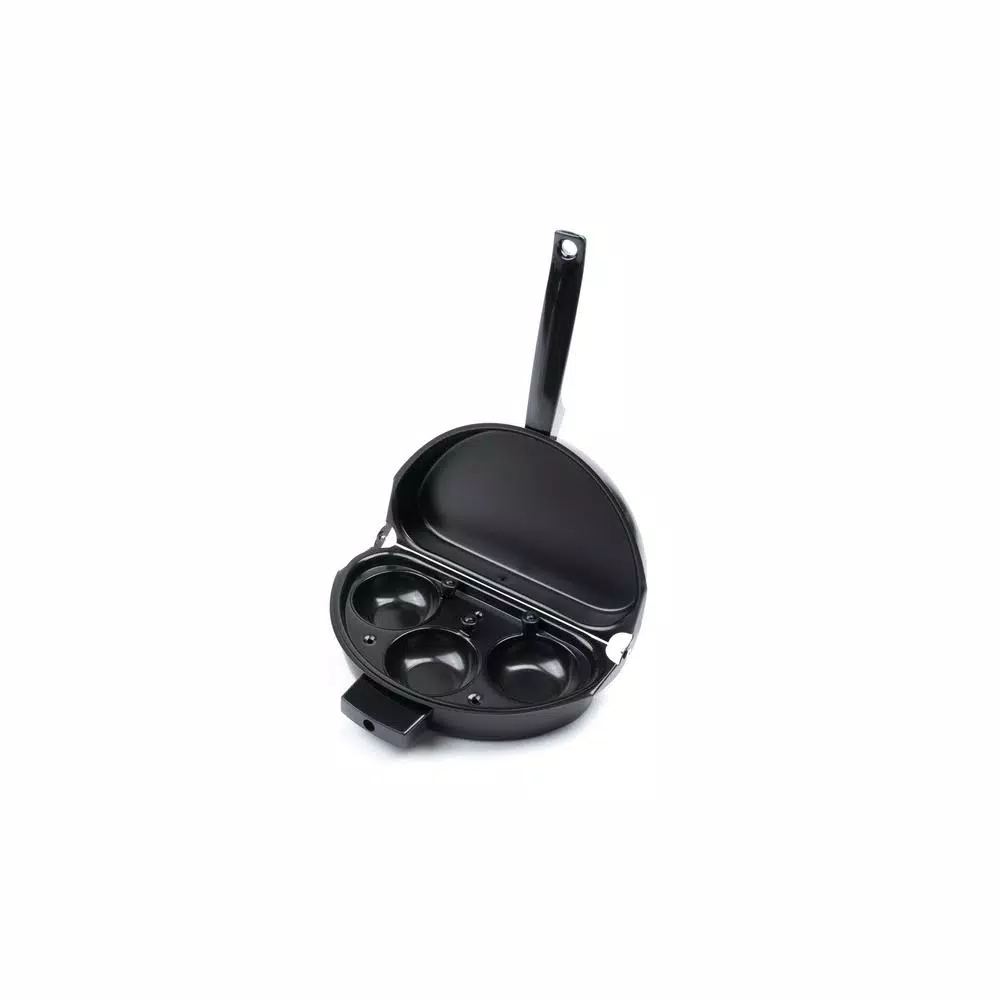 Fox Run Non-Stick Carbon Steel Omelette Pan and Egg Poacher Set, 3-Cup Insert