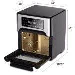 GoWISE USA 1700W 12.7 Quart Air Fryer Toaster Oven with Rotisserie and Dehydrator, Black thumbnail 4