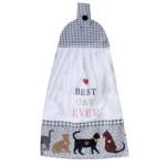 Kay Dee Fur Real Pets Cat Themed Cotton Kitchen Textile Set, 4-Piece Tan Pot Holder & Towel Set thumbnail 5
